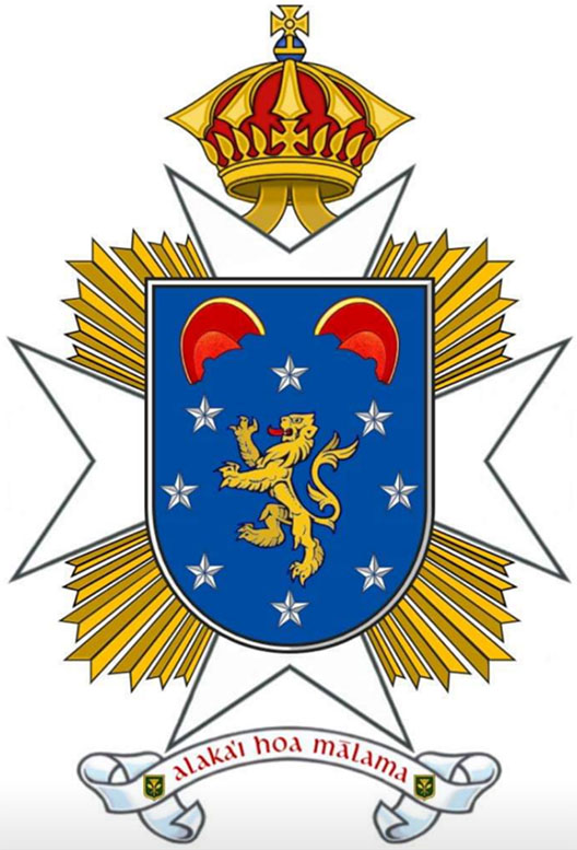 Escudo de Armas de SAR Príncipe Darrick Lane Hoapili Liloa Kamekahelei Baker