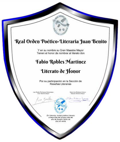 Literato de Honor: Fabio Robles Martínez
