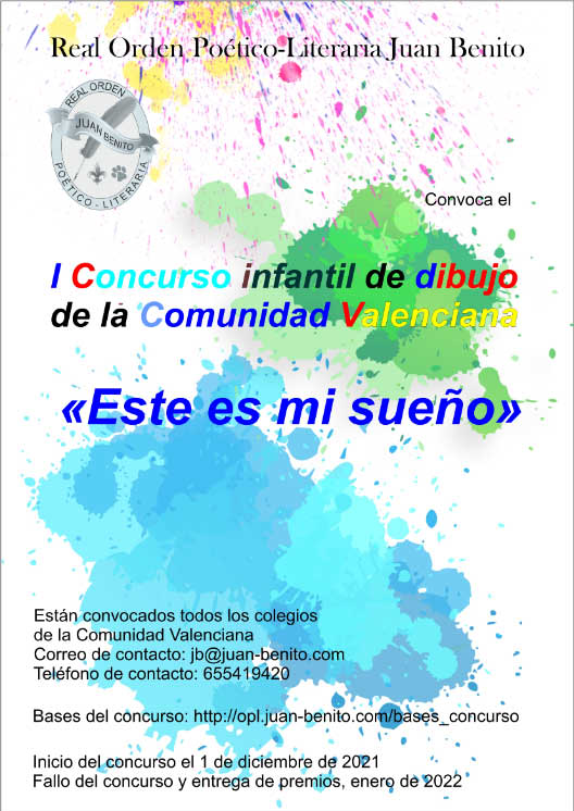 Cartel anunciador del I Concurso infantil de dibujo de la comunidad Valenciana Este es mi sueño